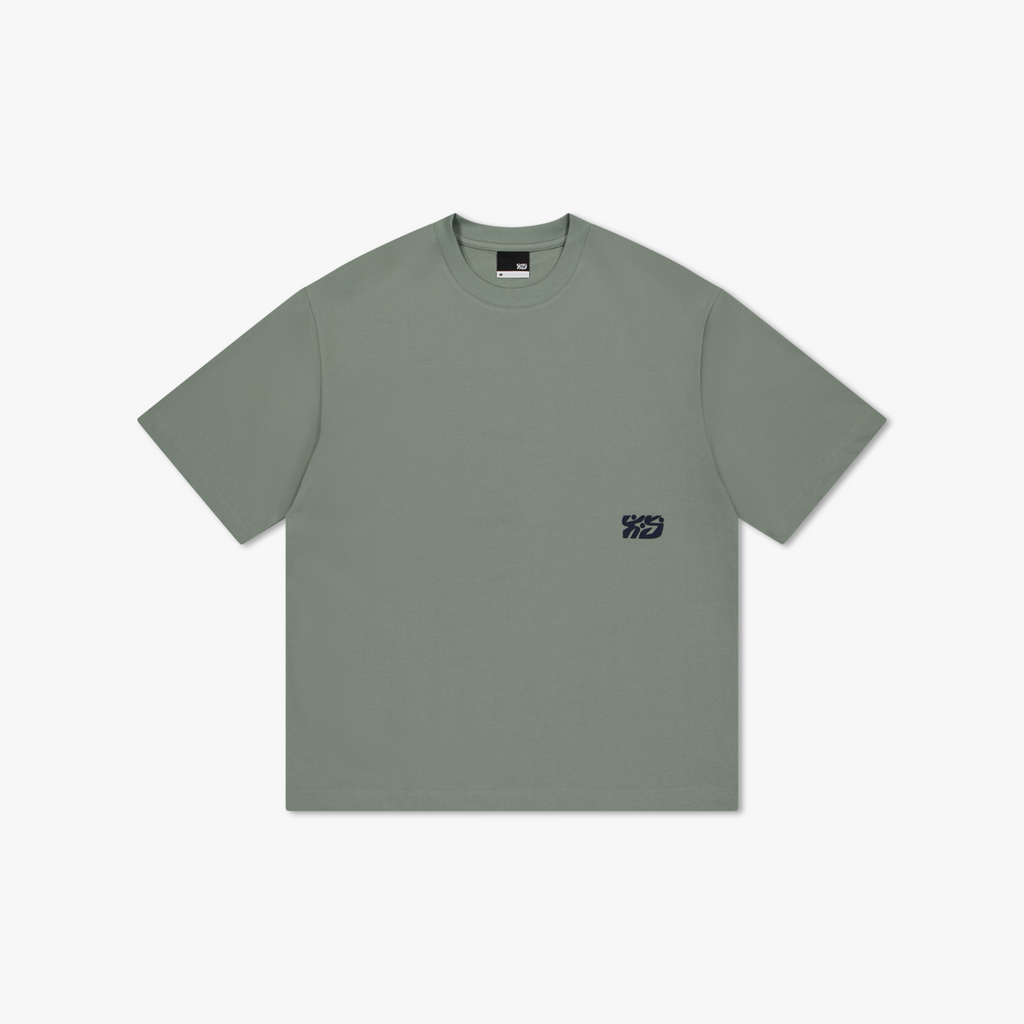 ICONS TEE - GREEN / NAVY BLUE